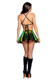 ElectroWave Vinyl Pleated Skirt