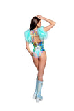 Galactic Groove Holographic Vinyl Waist Cincher