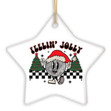 Feelin Jolly Retro Disco Christmas Ornament