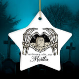 Rest In Peace Skeleton Keepsake Ornament, Halloween Themed Memorial Gift