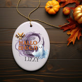 Fun & Spooky First Halloween Personalized Ornament, Cute Ghost Baby Custom Gift