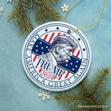 Donald Trump 2024 Presidential Election Ceramic Ornament, Make America Great Again