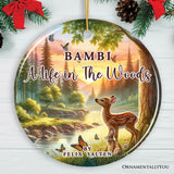 A Life in the Woods by Felix Salten Ornament, Bambi's Journey Christmas Keepsake