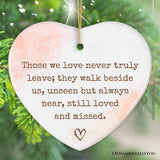 Always Near and Dear Memorial Ornament, Unseen Yet Forever Loved Christmas Gift