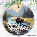 Artistic Yellowstone National Park Christmas Ornament, Gift for Nature Lovers