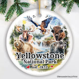 Artistically Vibrant Yellowstone National Park Ornament, Wildlife and Nature Souvenir Gift