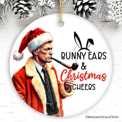 Bunny Ears & Christmas Cheers Ornament, Playboy Holiday Humor