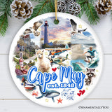 Cape May Coastal Charm Ornament, American Seaside Retreat Christmas Gift and New Jersey Souvenir