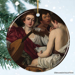 Caravaggio Musicians Ornament, Famous Painting Christmas Decoration Souvenir