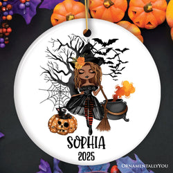 Custom Witch Halloween Theme Women's Ornament