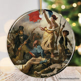 Eugene Delacroix the Liberty Leading the People Ornament, Famous Painting Christmas Decoration Souvenir