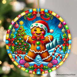 Festive Candyland Gingerbread Man Ornament, Sweet Christmas Gift