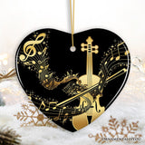 Golden Symphony of Violin Ornament, Serenade of Harmonious Melodies, Gift for Music Lovers