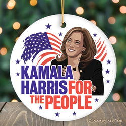 Kamala Harris for the People 2024 Election Ornament, Gift for Democratic Supporter