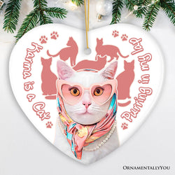 Karma is a Cat Funny Ornament, Christmas Gift for Cat Lovers