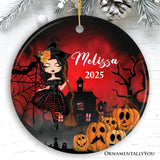 Personalized Witch Halloween Themed Women's Ornament