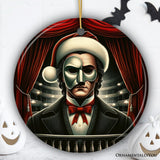 Phantom of the Opera Ceramic Ornament, Menacing Holiday Gift for Halloween Tree