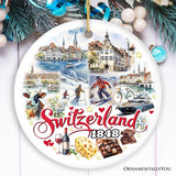 Picturesque Switzerland Landmarks Ornament, Bern Travel Souvenir and Christmas Gift