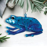 Poison Dart Frog Glass Christmas Ornament, Gift for Exotic Animal Lovers