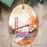 San Francisco Golden Gate Bridge Art Ornament, Travel Souvenir Gift