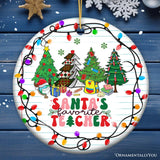 Santa’s Favorite Teacher Festive Holiday Christmas Gift Ornament