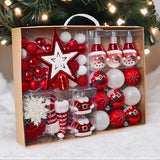 Super Santa Christmas Ornament Mega Bundle Set, Red and White Baubles, Snowman, Suit, Belt, and Snowflakes