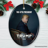 The 47th President Donald Trump Ceramic Ornament, 2024 Election Keepsake Gift