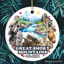 Unique Great Smoky Mountains Handcrafted Nature Ornament, Tennessee and North Carolina National Park Souvenir