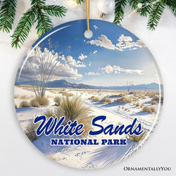 White Sands National Park Scenic Ceramic Ornament, New Mexico Souvenir Christmas Decoration