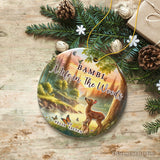 A Life in the Woods by Felix Salten Ornament, Bambi's Journey Christmas Keepsake