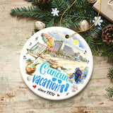 Artistic Cancun Tropical Vacation Art Ornament, Mexico Traveler Souvenir Gift