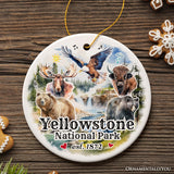 Artistically Vibrant Yellowstone National Park Ornament, Wildlife and Nature Souvenir Gift