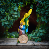 Bloom with Joy Sunflower Gnome 10" Garden Statue Figurine with Guitar, Spring and Summer Home Decoration