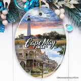 Cape May Coastal Charm Ornament, American Seaside Retreat Christmas Gift and New Jersey Souvenir