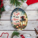 Christmas Lantern Light in Our Heart Ornament, Eternal Shine Memorial Gift