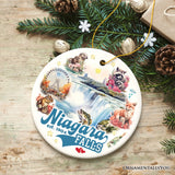 Classically Artistic Niagara Falls Art Ornament, Canadian and New York Paradise Souvenir