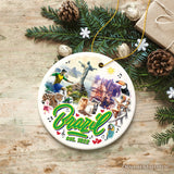 Culturally Artistic Brazilian Christmas Ornament, Keepsake Souvenir and Gift of Brazil