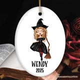 Custom Witch Halloween Theme Women's Ornament