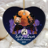 Halloween Witch Besties Personalized Ornament