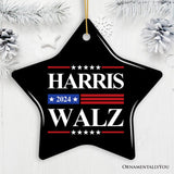 Harris Walz 2024 Ornament, Election Christmas Gift