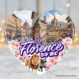 Illustrated Scenery of Florence City Ceramic Ornament, Italy Travel Souvenir and Christmas Gift