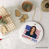 Kamala Harris Presidential Candidate 2024 Ornament, Gift For Patriotic Leadership