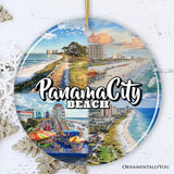 Panama City Beach Tropical Paradise Ornament, Florida Coastal Christmas Gift and Souvenir