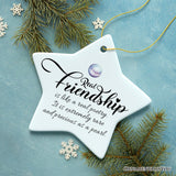 Real Friendship is as Precious as a Pearl Ornament, Christmas Gift for Best Friends