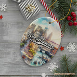 San Francisco Artistry Handmade Ceramic Christmas Ornament, California Art Souvenir