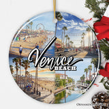 Vibrant Venice Beach Ornament, Californian Coastal Urban Christmas Gift and Keepsake