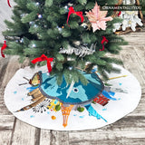 World Landmark Christmas Tree Skirt