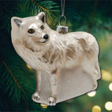 Arctic Winter Wolf Christmas Ornament