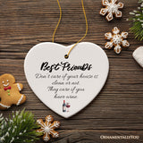 Best Friends Just Want Your Wine or Beer Ornament, Funny Friendship Christmas Gift