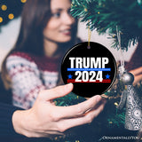 Donald Trump 2024 Election Support Ceramic Ornament, American Pride Gift